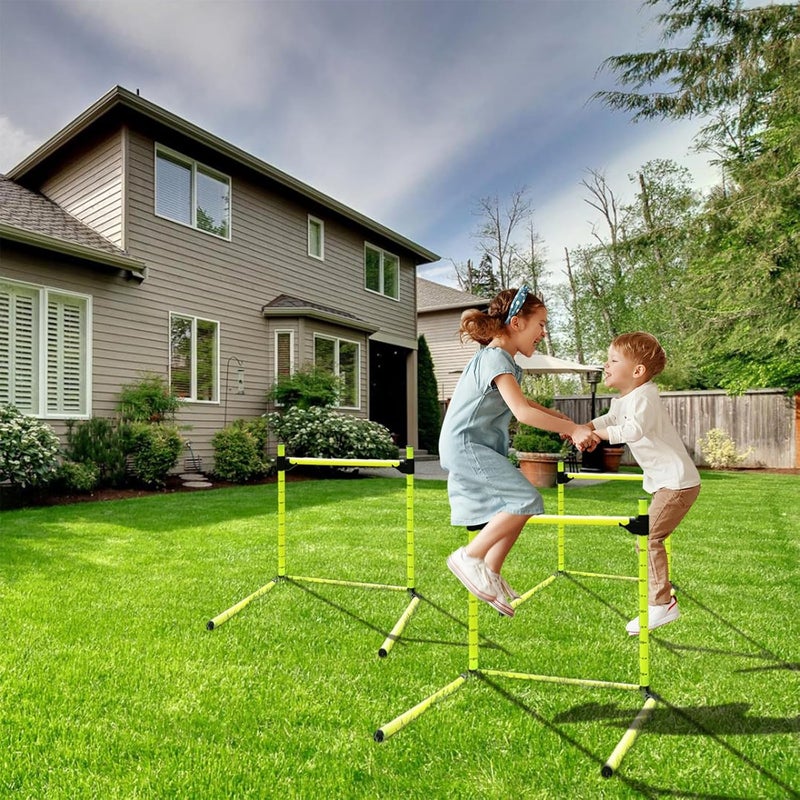 pindaprda Adjustable Hurdles with Carring Bags, Detachable Agility Training Equipment with Scale, Football Practice Hurdle, Indoor & Outdoor Jumping Speed Hurdles for Athletes, Soccer, Basketball - Image 5